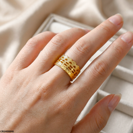 Crown Stainless Steel Ring Adjustable - CRGH