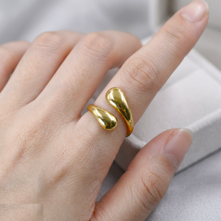 Wave Stainless Steel Ring Adjustable - CRGH