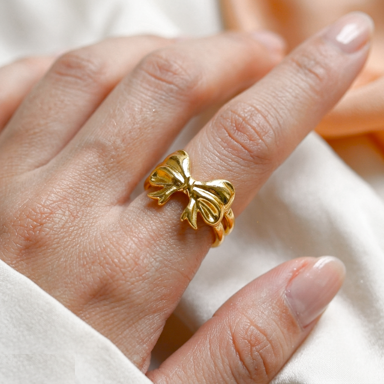 Bow Stainless Steel Ring Adjustable - CRGH