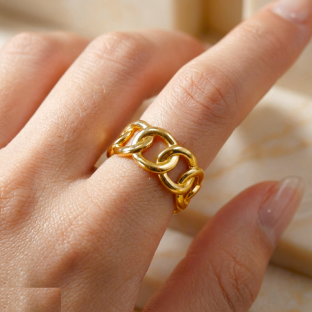 Chain Link Stainless Steel Ring Adjustable - CRGH