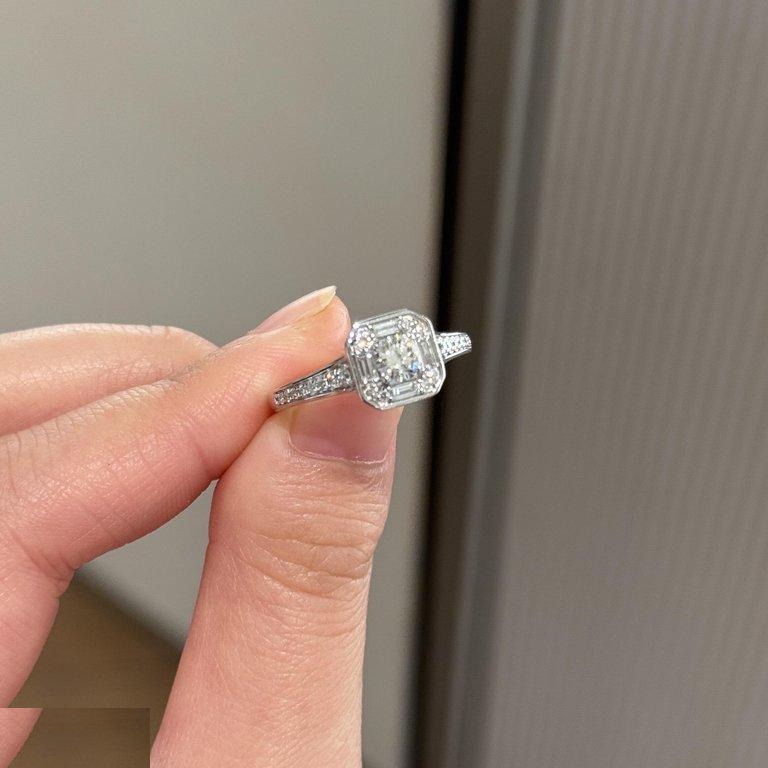 Square Round Stone Ring Adjustable - CRSH