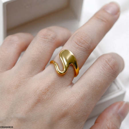 Wave Stainless Steel Ring Adjustable - CRGH