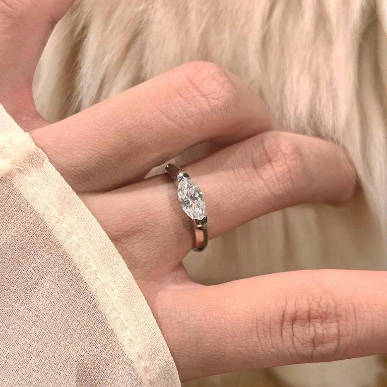 Marquise Stone ZIRCON Ring  Adjustable - TRSH