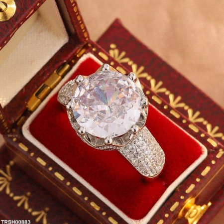 Round Cut Crown ZIRCON Ring - TRSH