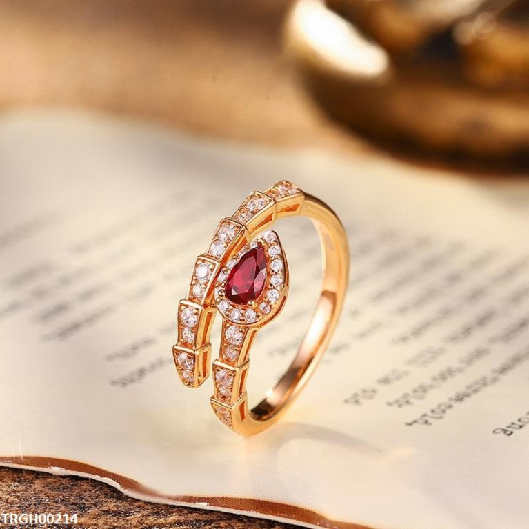 Snake ZIRCON Stone Ring Adjustable -TRGH