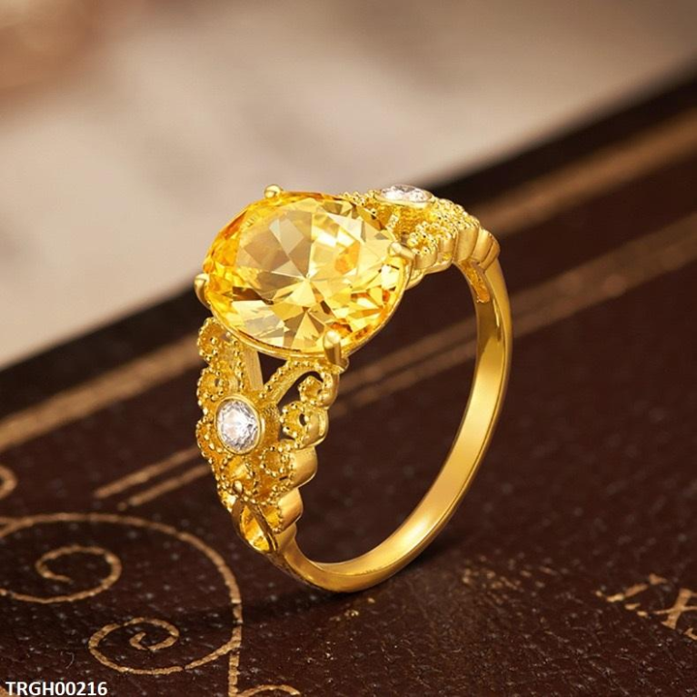 Oval ZIRCON Stone Ring Adjustable -TRGH