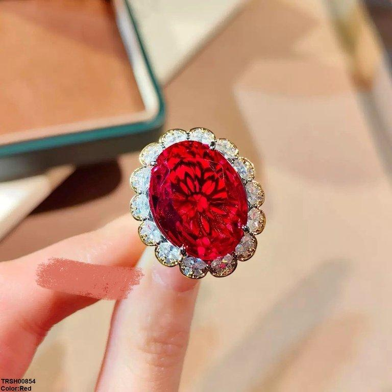 Oval ZIRCON Ring Adjustable - TRSH