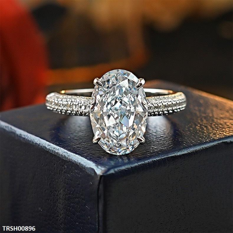 Rectangle ZIRCON Stone Ring Adjustable -TRSH