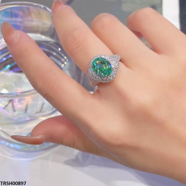 Oval ZIRCON Stone Ring Adjustable -TRSH